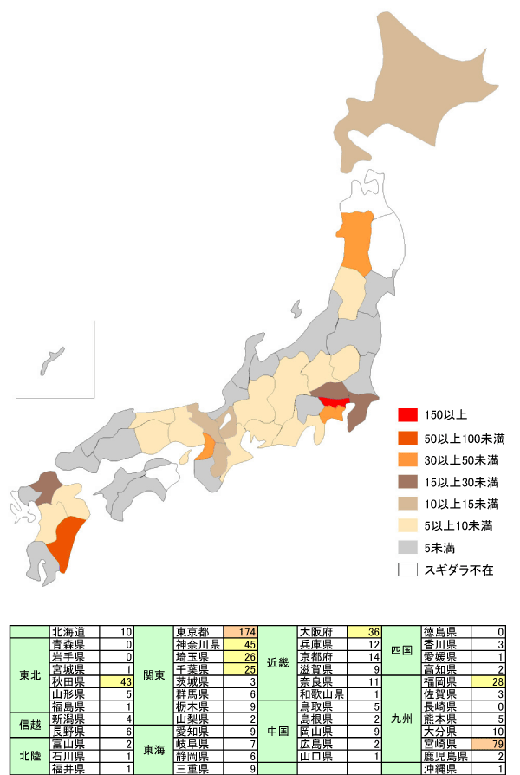 日本全国スギダラMAP